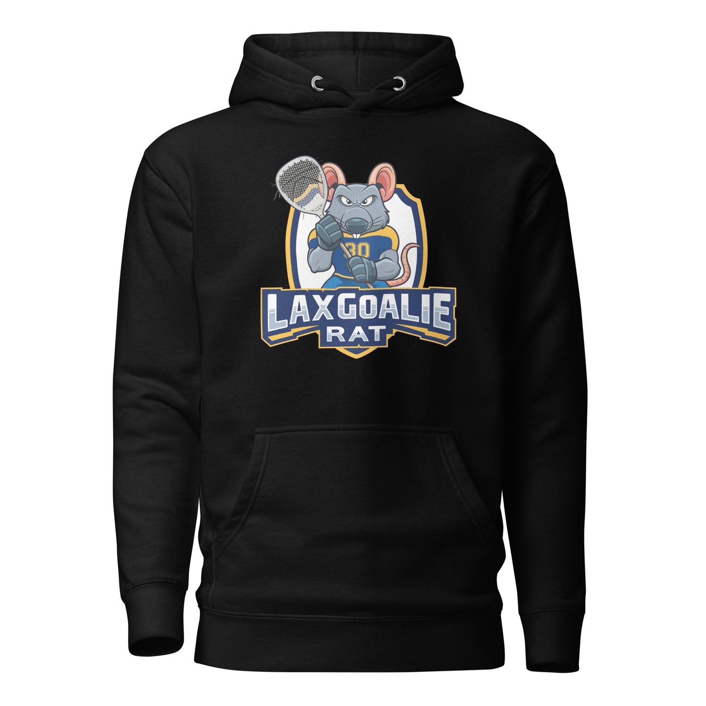 Adult Lax Goalie Rat Cotton Heritage Premium Hoodie