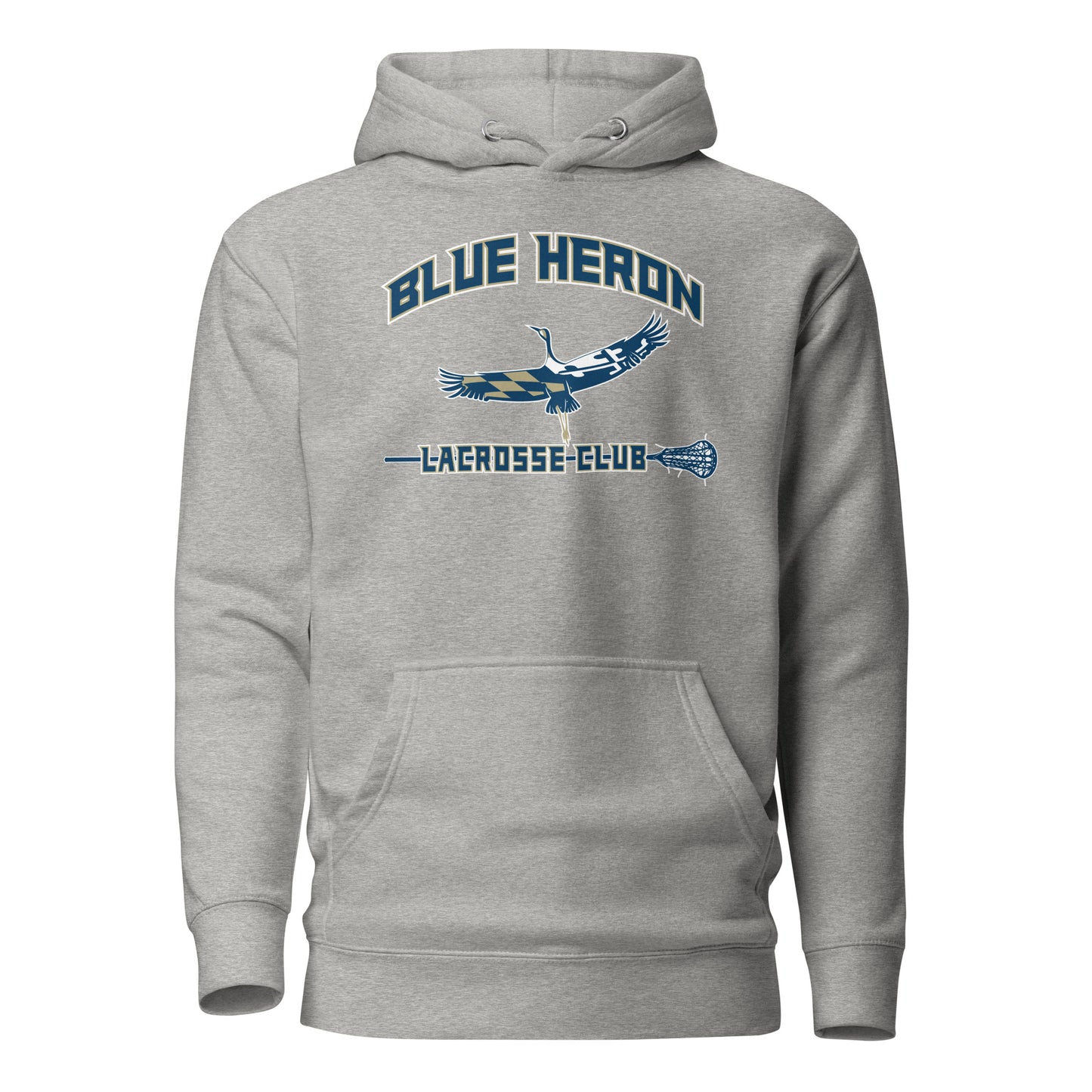 Adult Blue Heron Lacrosse Cotton Heritage Hoodie