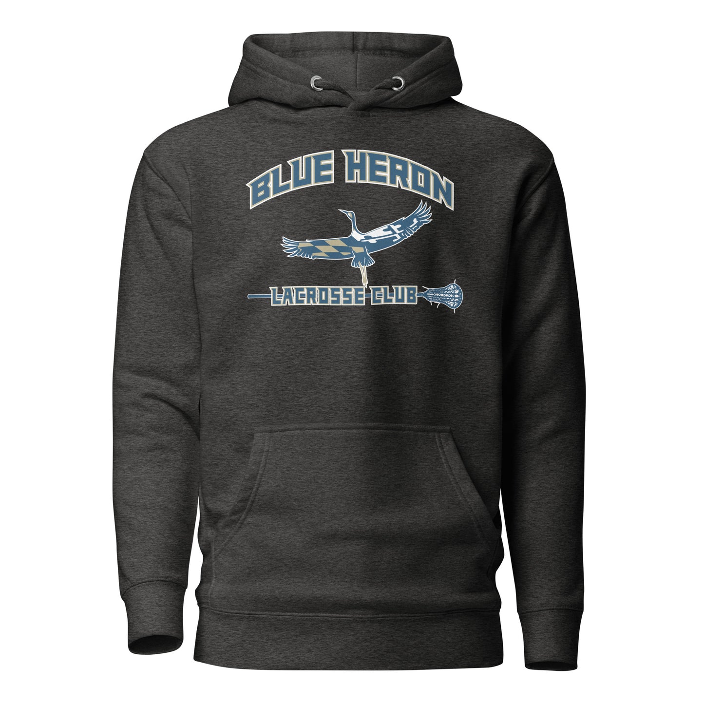 Adult Blue Heron Lacrosse Cotton Heritage Hoodie