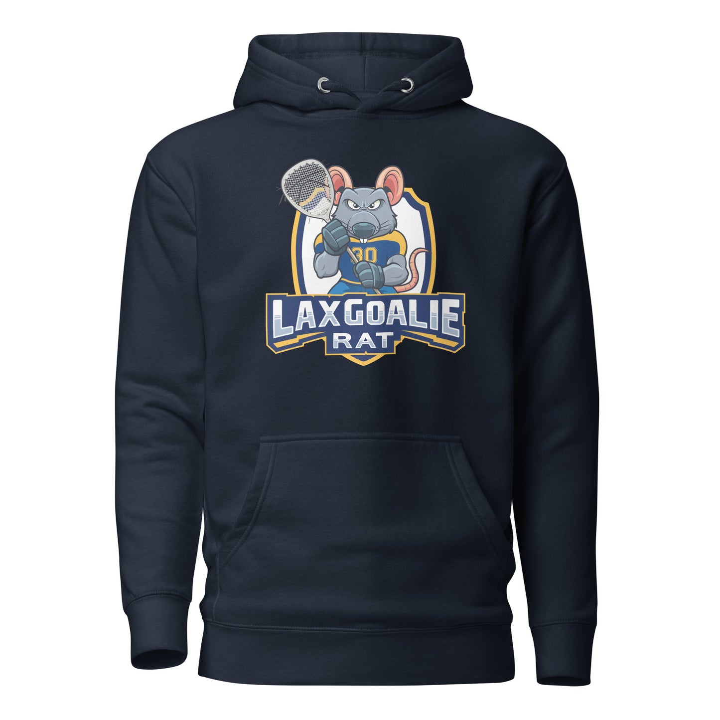 Adult Lax Goalie Rat Cotton Heritage Premium Hoodie