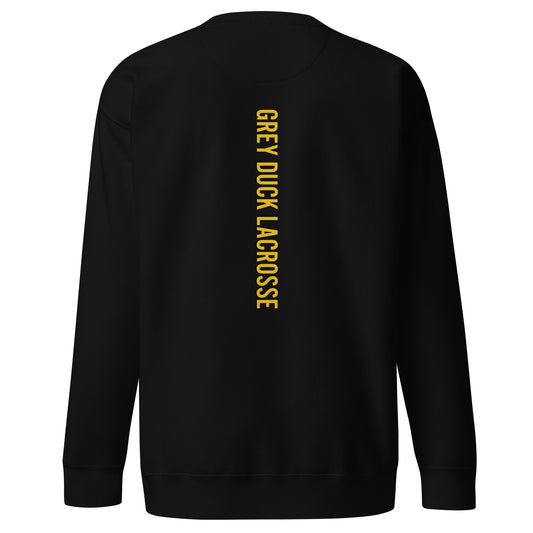 Adult Grey Duck Lacrosse Cotton Heritage Crewneck Sweatshirt
