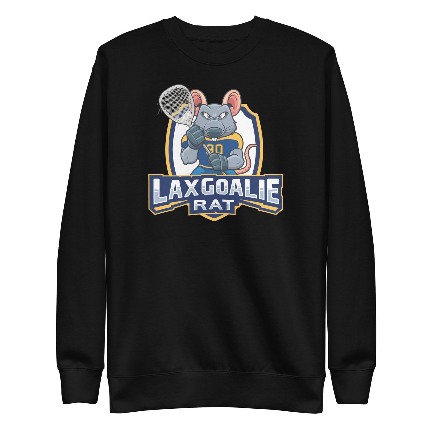 Adult Lax Goalies Rat Cotton Heritage Premium Sweatshirt