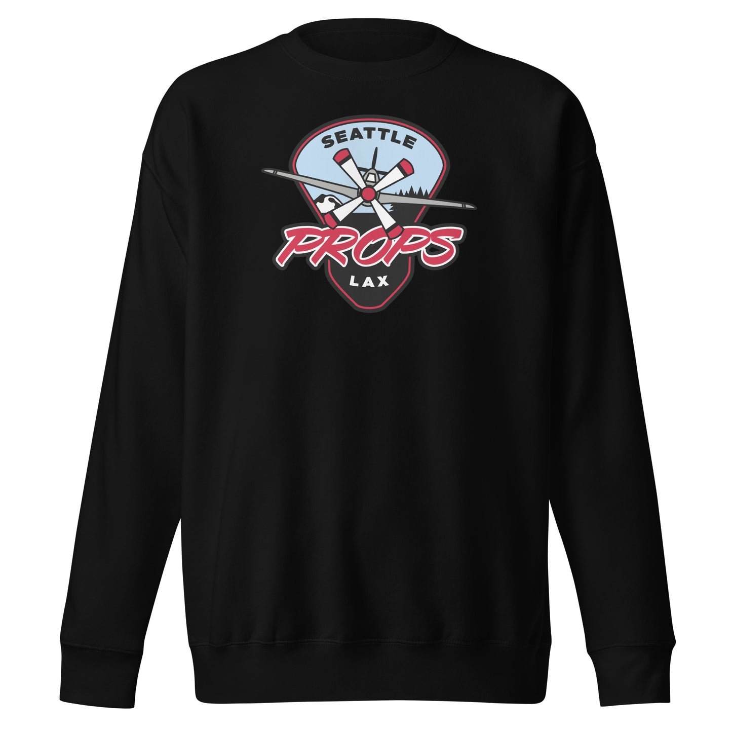 Adult Seattle Props Lacrosse Cotton Heritage Crewneck Sweatshirt