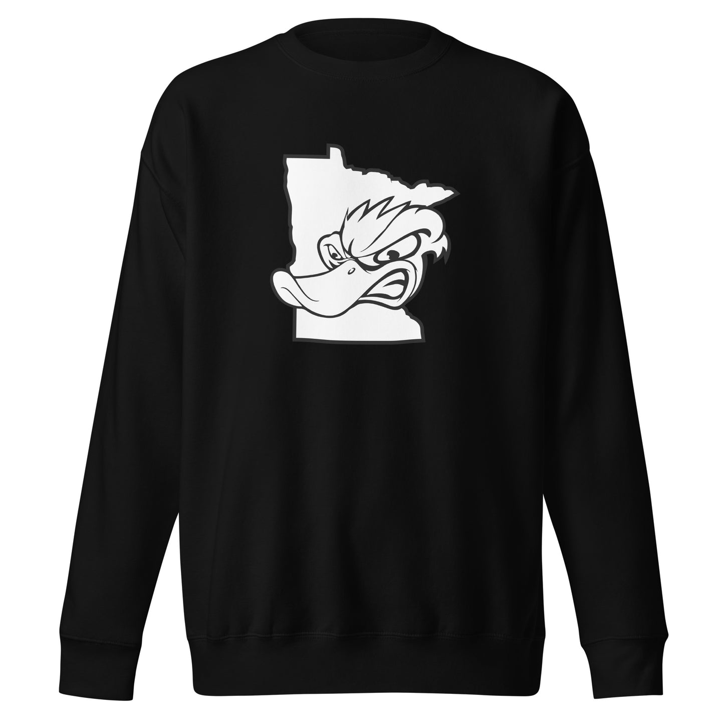 Adult Grey Duck Lacrosse Cotton Heritage Crewneck Sweatshirt