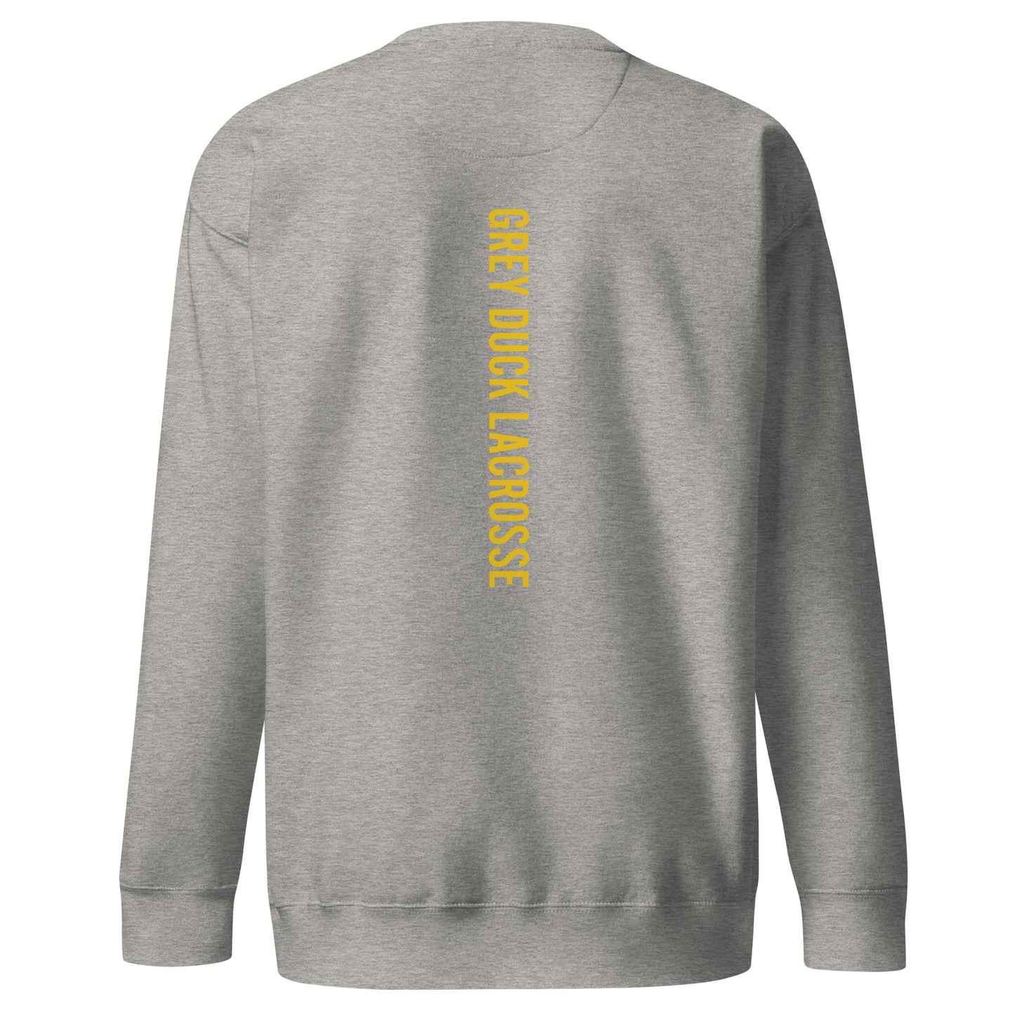 Adult Grey Duck Lacrosse Cotton Heritage Crewneck Sweatshirt