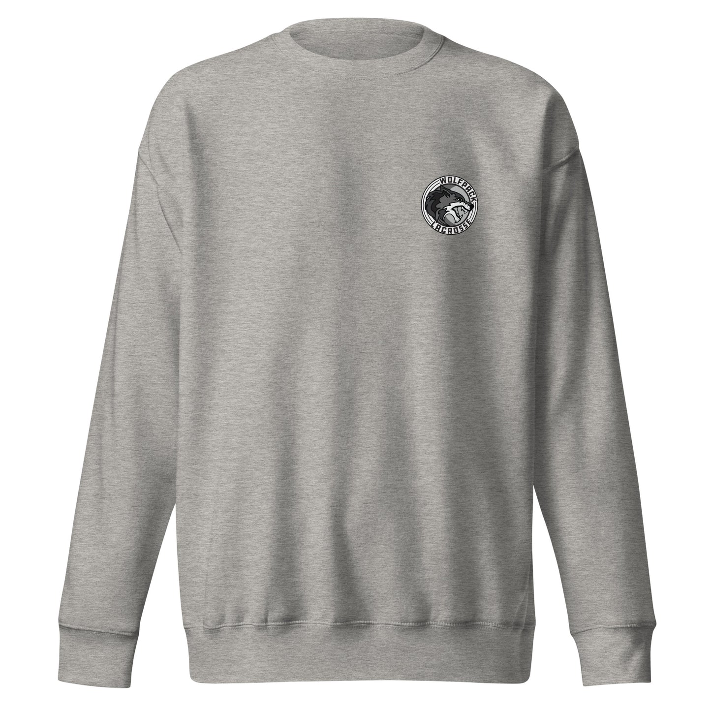 Adult Wolfpack Lacrosse Cotton Heritage Crewneck Sweatshirt
