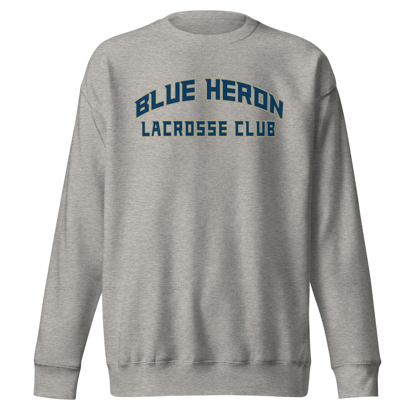 Adult Blue Heron Lacrosse Cotton Heritage Crewneck Sweatshirt