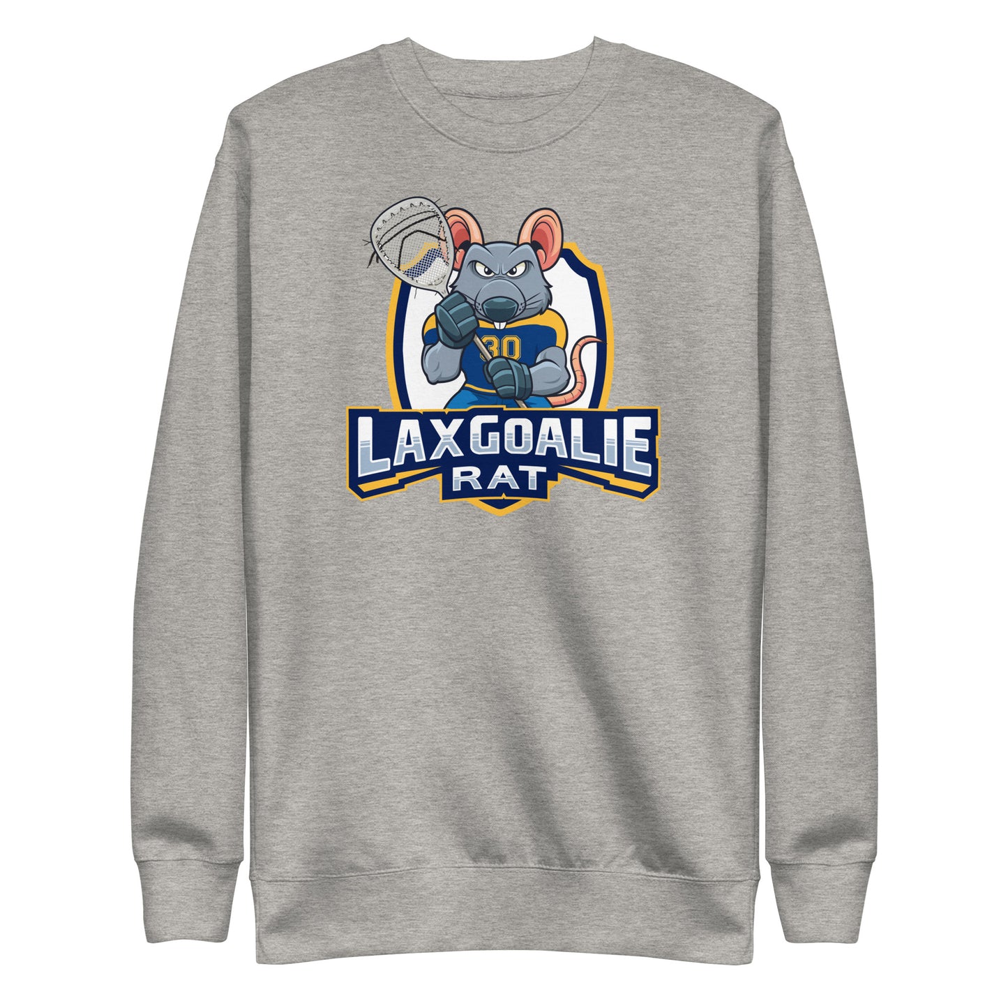 Adult Lax Goalies Rat Cotton Heritage Premium Sweatshirt