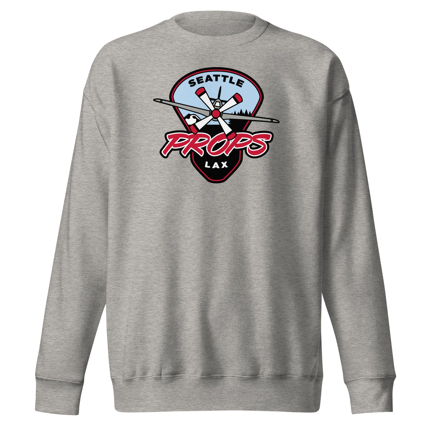 Adult Seattle Props Lacrosse Cotton Heritage Crewneck Sweatshirt