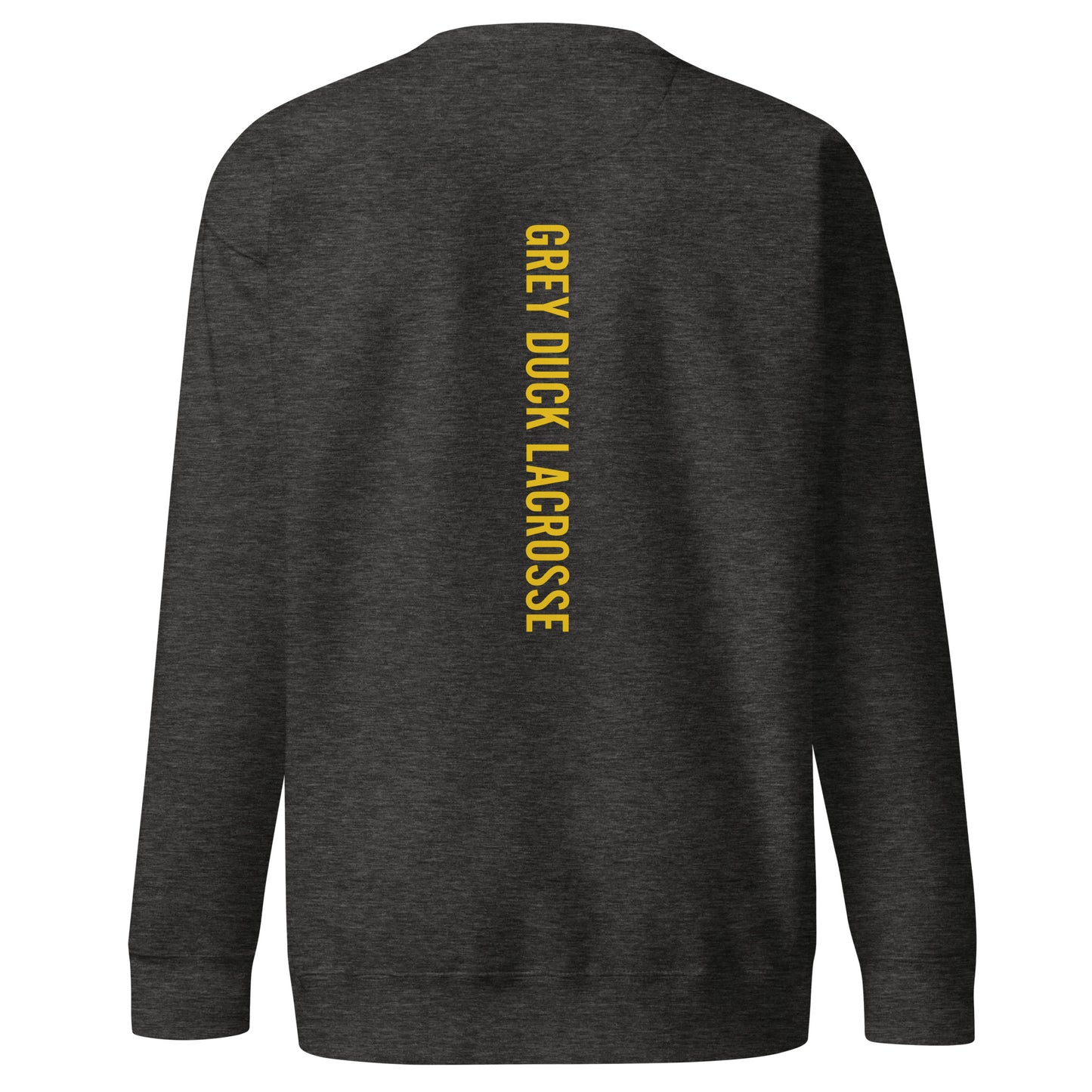 Adult Grey Duck Lacrosse Cotton Heritage Crewneck Sweatshirt