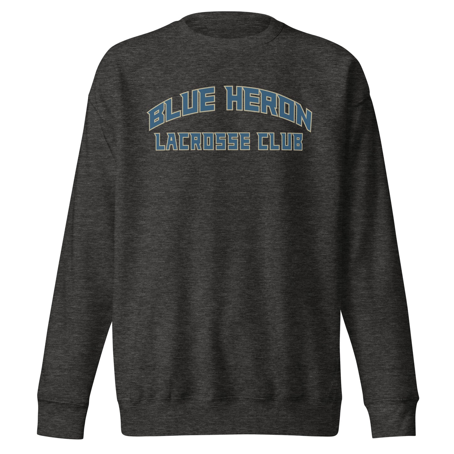 Adult Blue Heron Lacrosse Cotton Heritage Crewneck Sweatshirt