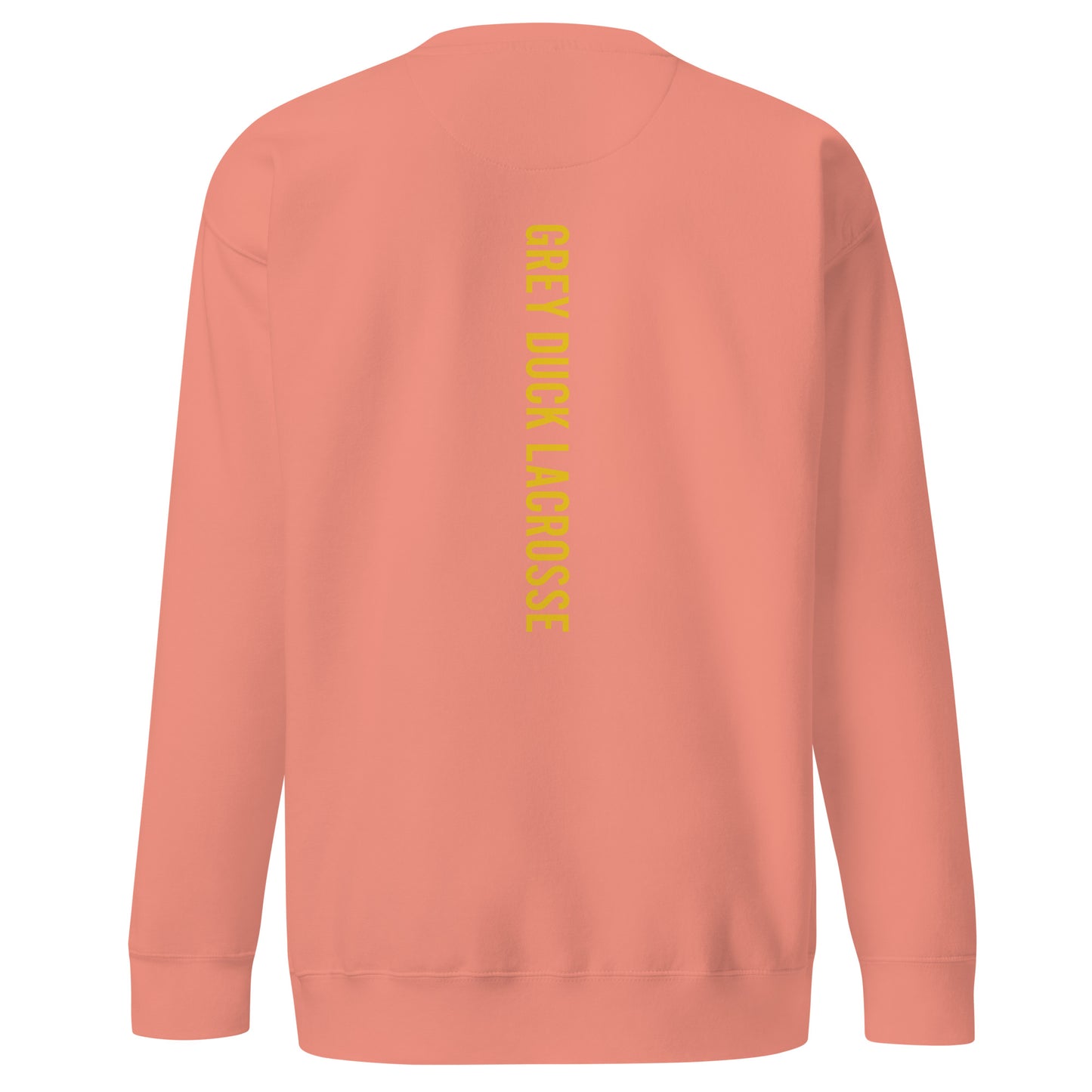 Adult Grey Duck Lacrosse Cotton Heritage Crewneck Sweatshirt