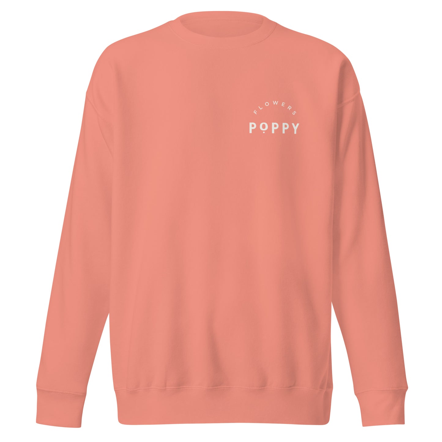 Adult Poppy Flowers Cotton Heritage Crewneck Sweatshirt