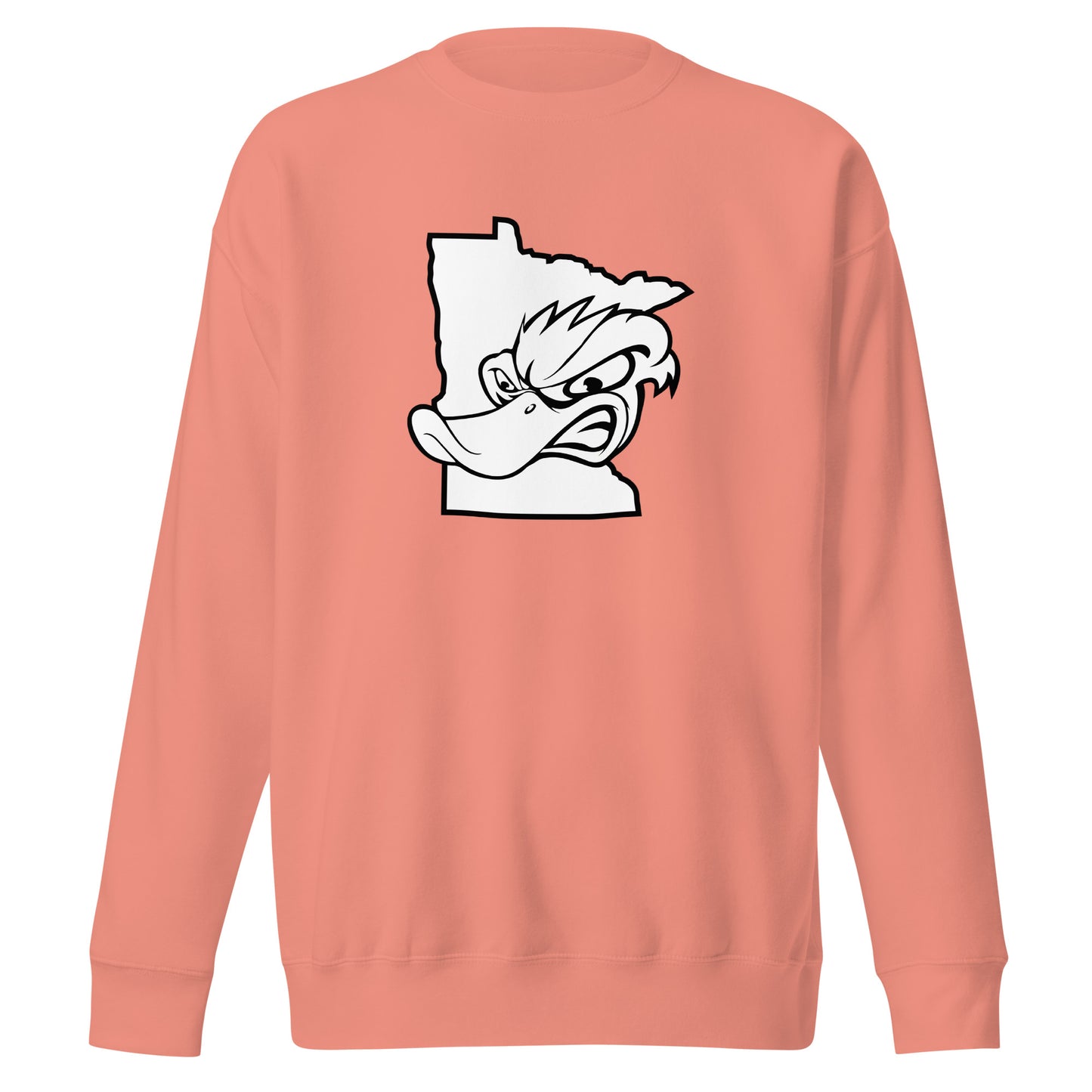 Adult Grey Duck Lacrosse Cotton Heritage Crewneck Sweatshirt