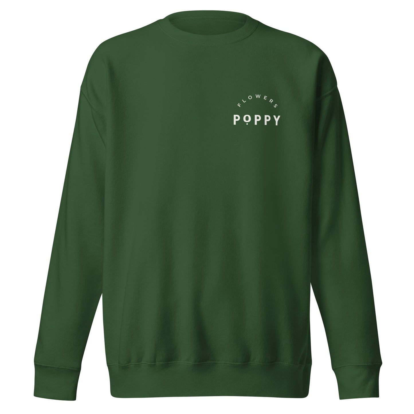 Adult Poppy Flowers Cotton Heritage Crewneck Sweatshirt