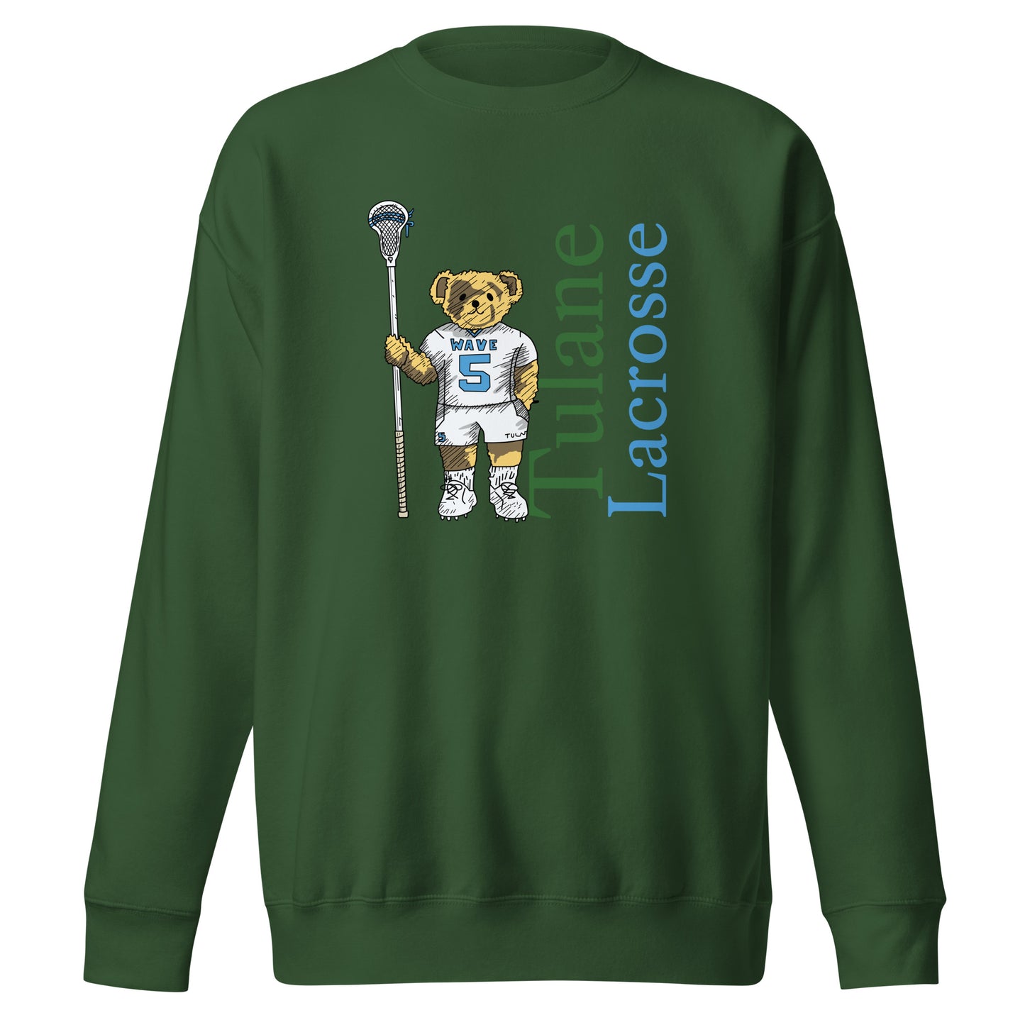 Adult Tulane Lacrosse Cotton Heritage Hoodie
