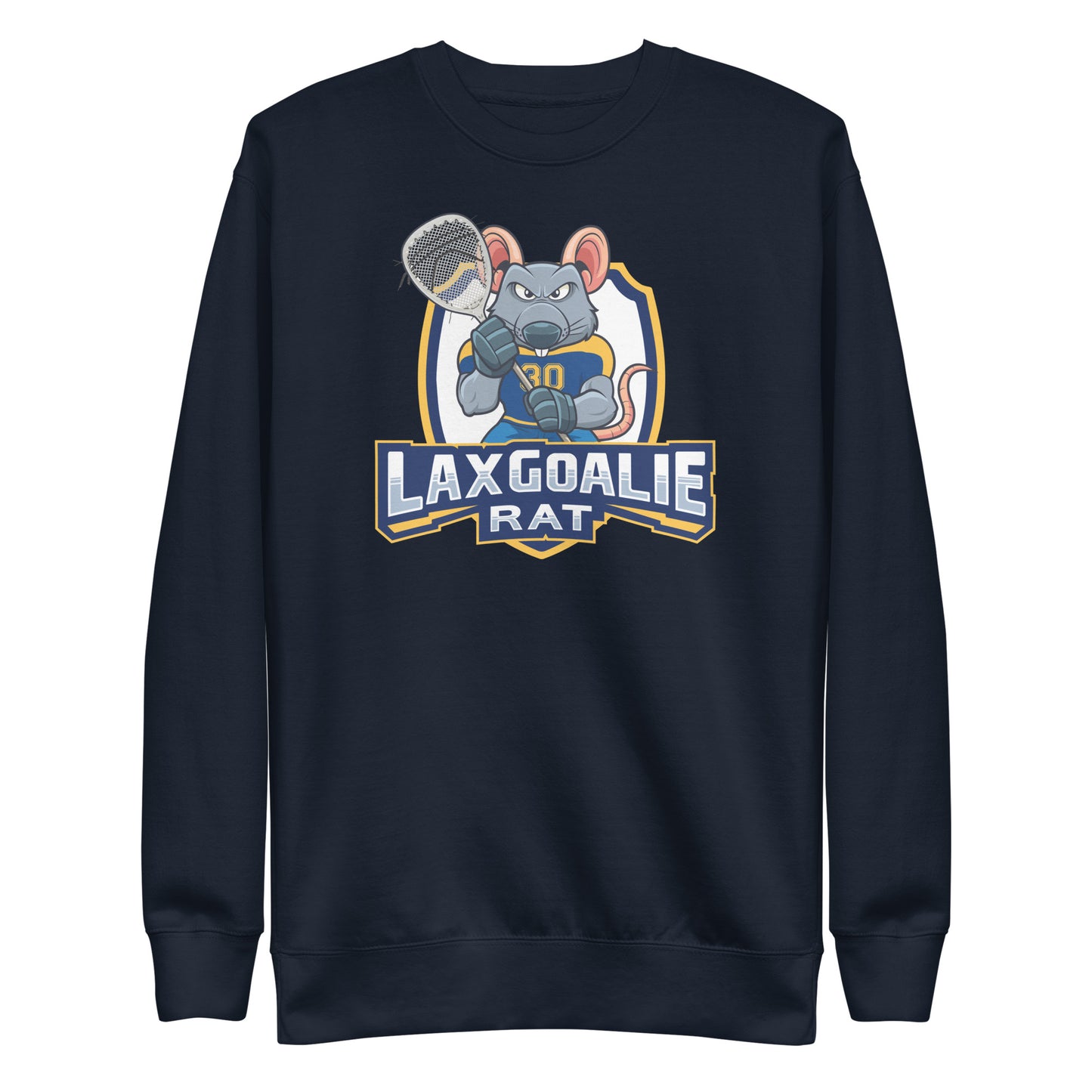 Adult Lax Goalies Rat Cotton Heritage Premium Sweatshirt