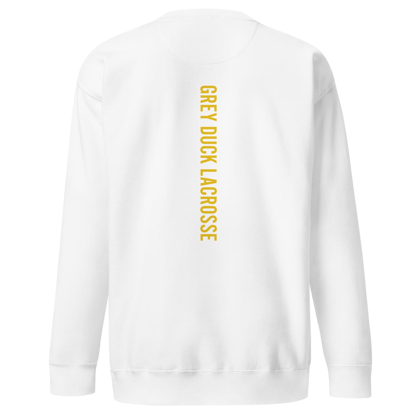 Adult Grey Duck Lacrosse Cotton Heritage Crewneck Sweatshirt