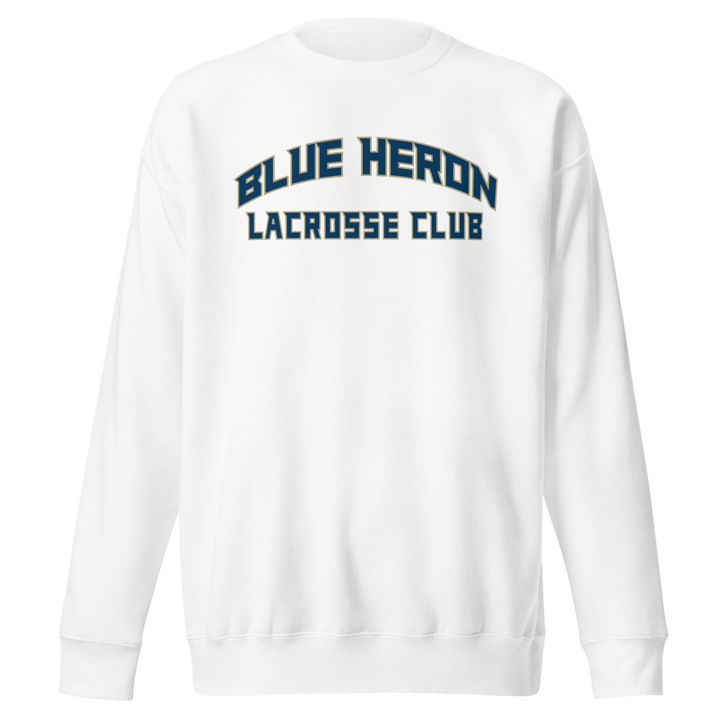 Adult Blue Heron Lacrosse Cotton Heritage Crewneck Sweatshirt