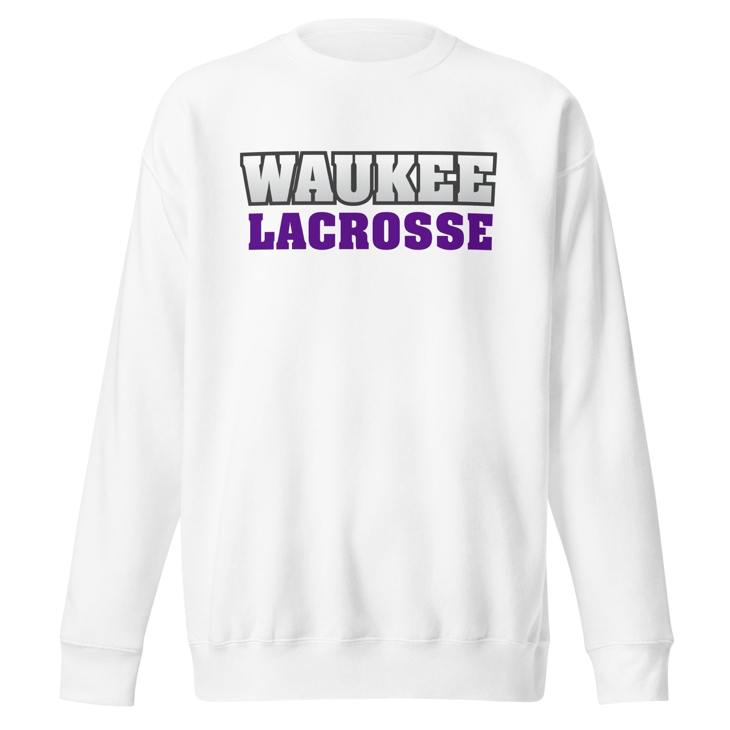 Adult Waukee Lacrosse Cotton Heritage Crewneck Sweatshirt