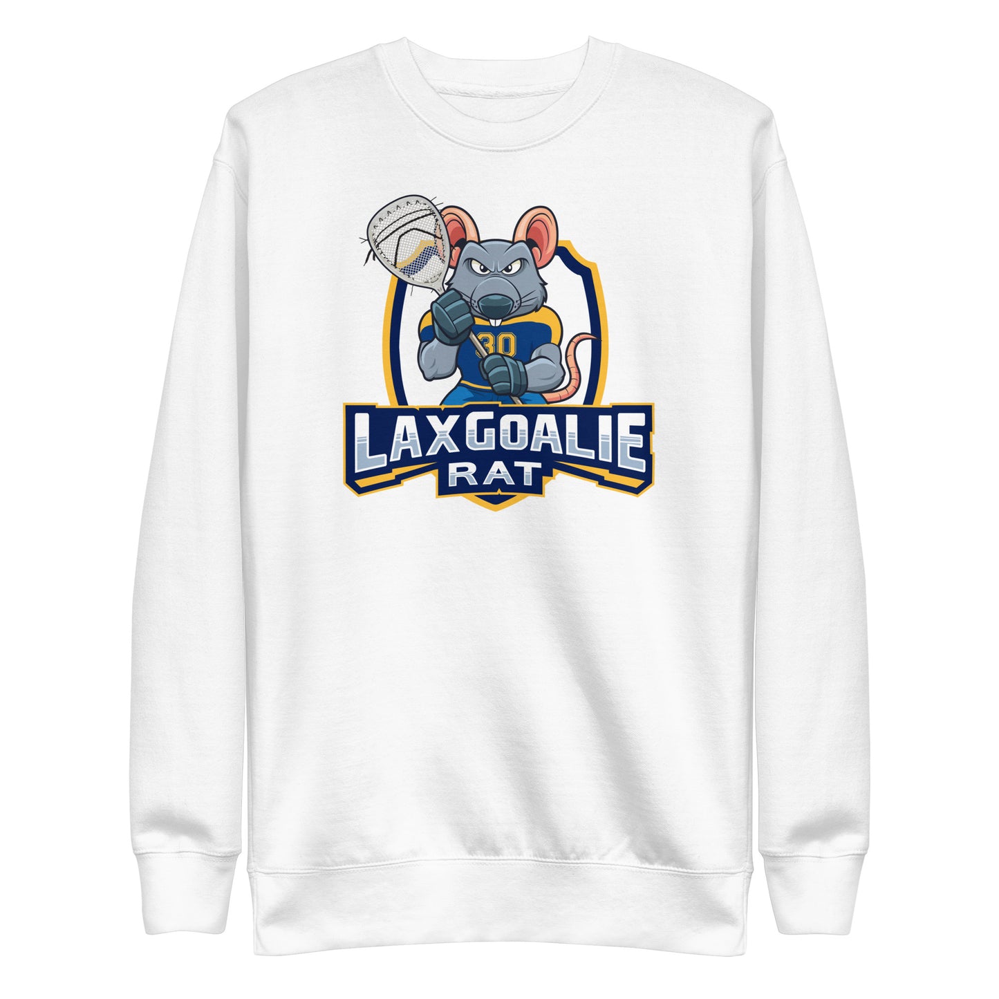 Adult Lax Goalies Rat Cotton Heritage Premium Sweatshirt