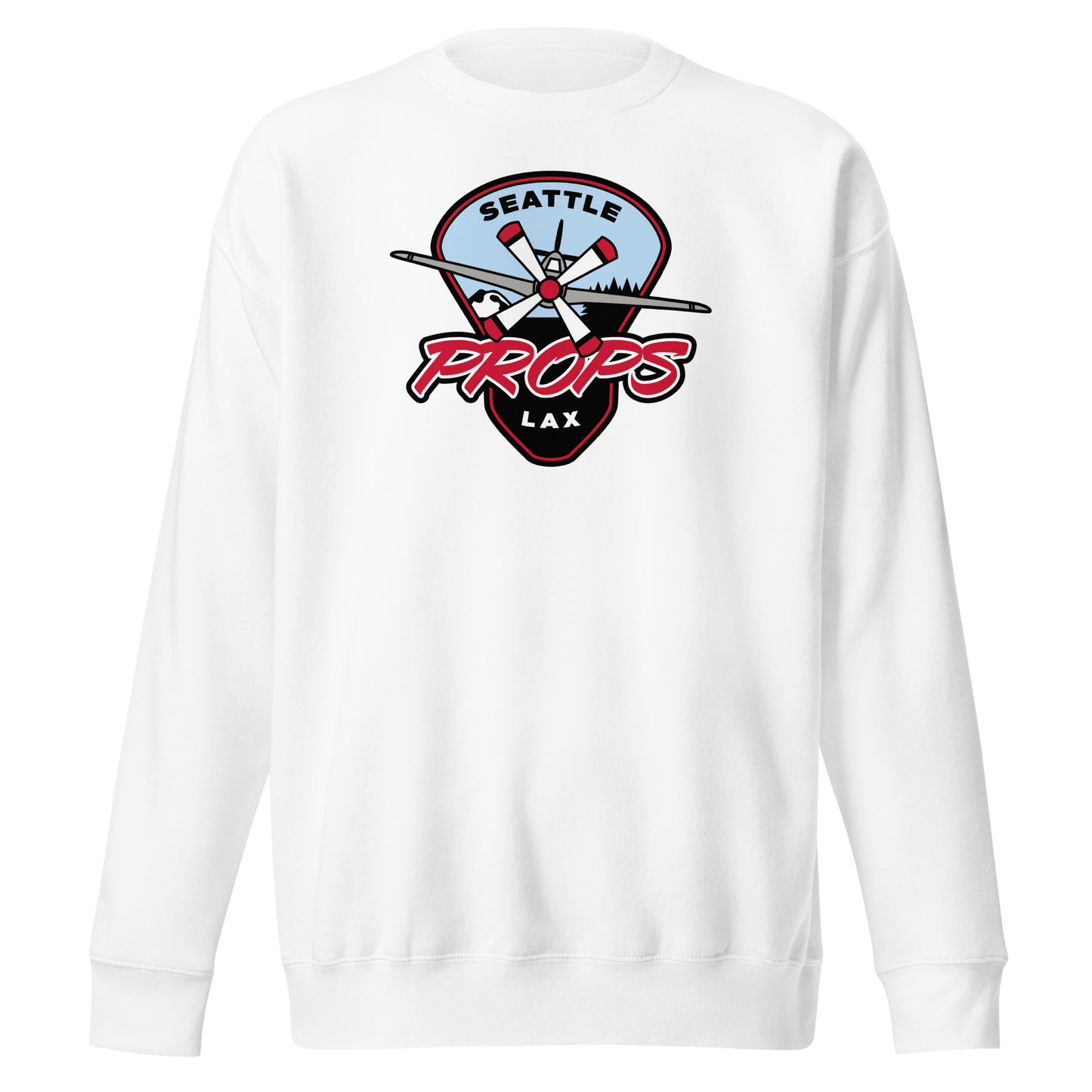 Adult Seattle Props Lacrosse Cotton Heritage Crewneck Sweatshirt
