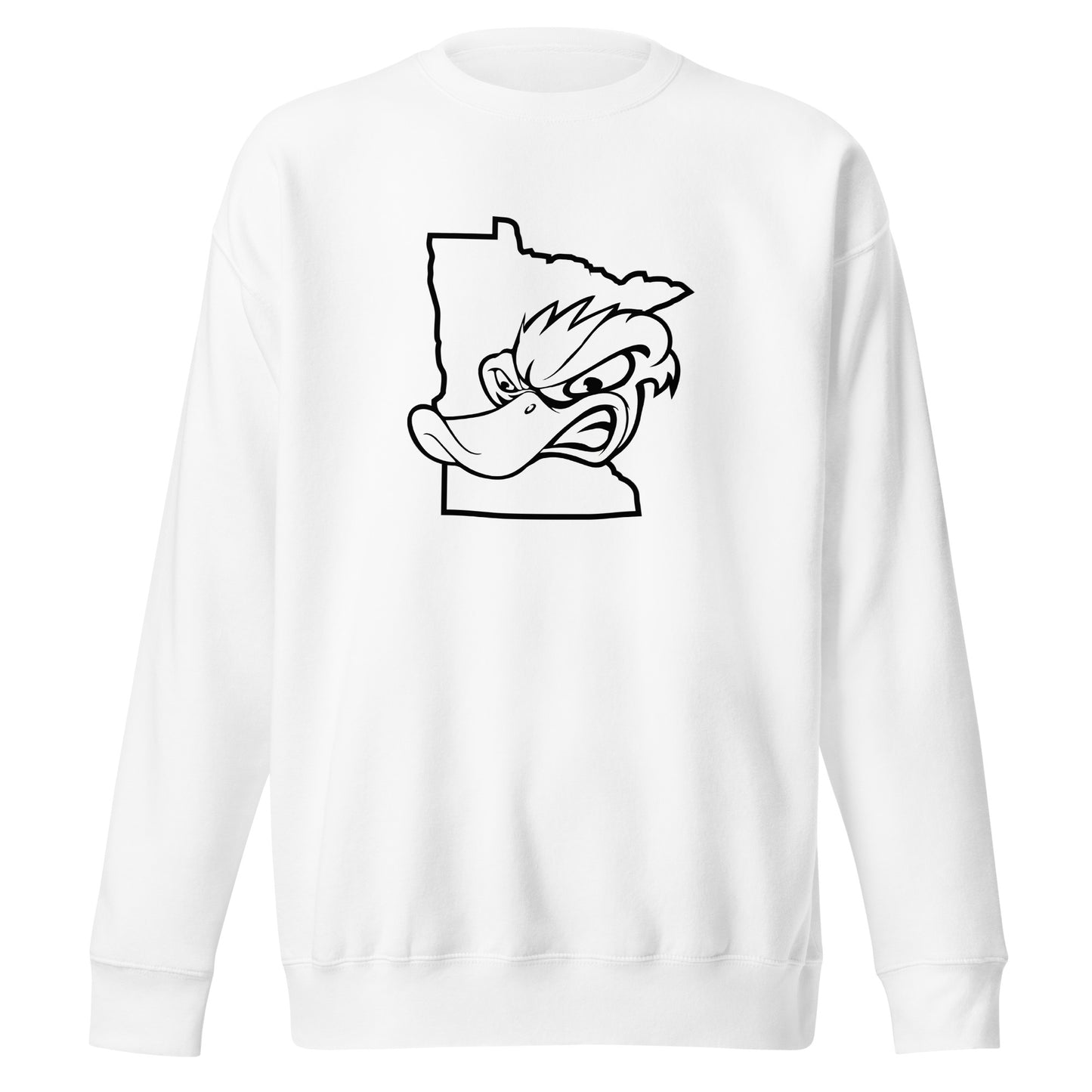 Adult Grey Duck Lacrosse Cotton Heritage Crewneck Sweatshirt