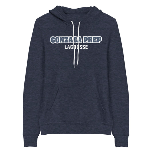 Adult Gonzaga Prep Lacrosse Bella + Canvas Fleece Hoodie