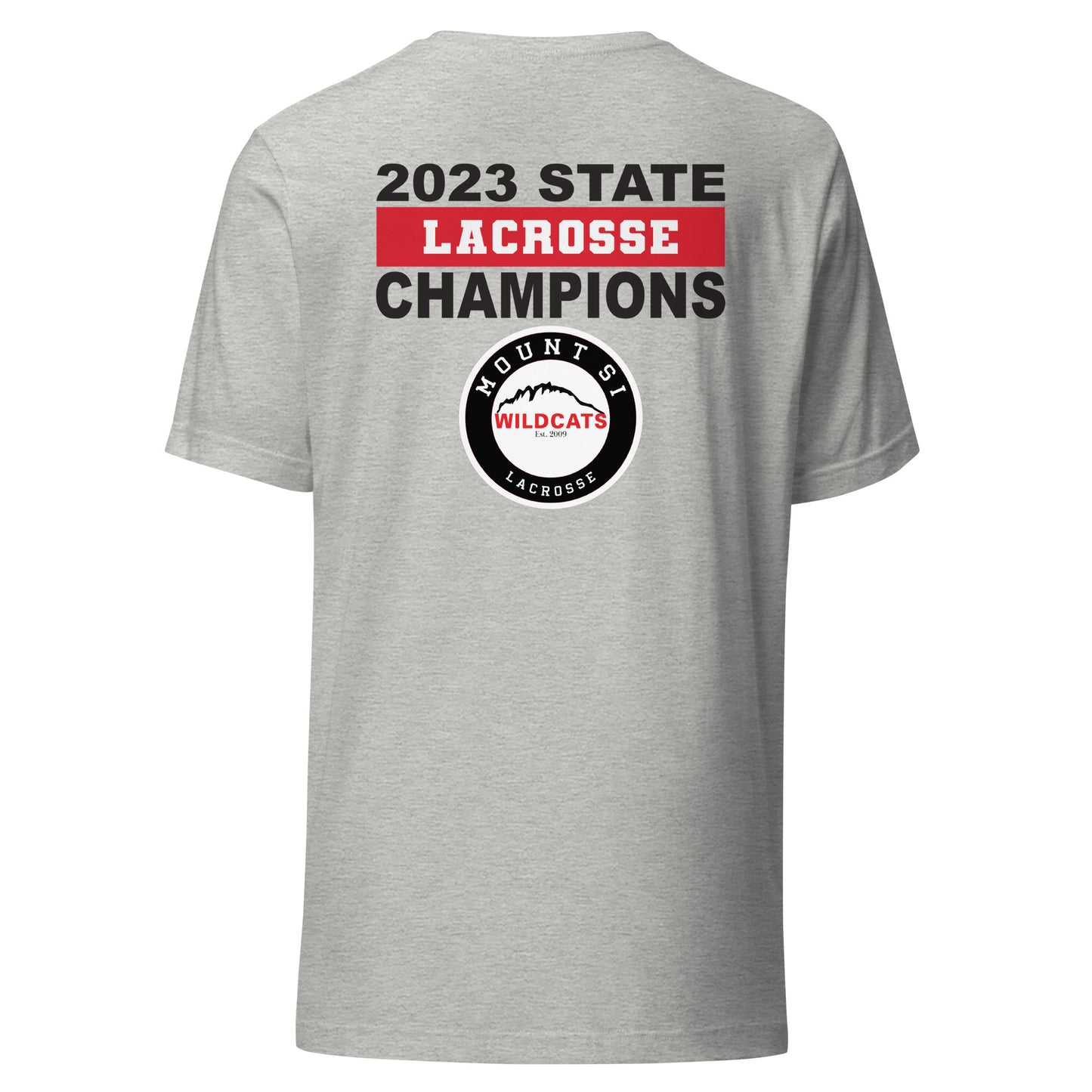 Adult Mount Si 2023 State Champions T-shirt (Front & Back)