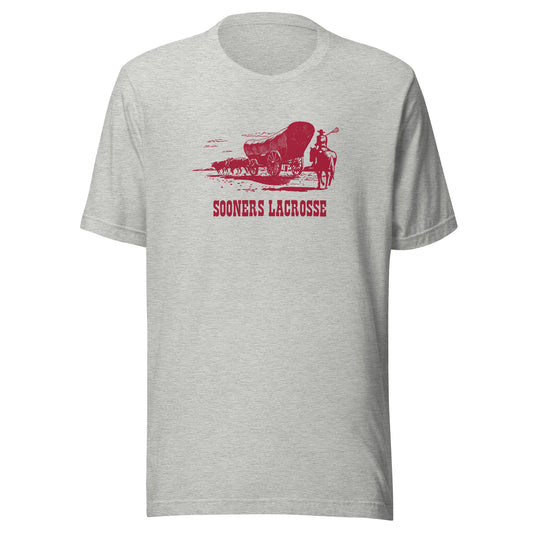Adult Oklahoma University Lacrosse Wagon Short Sleeve Tee