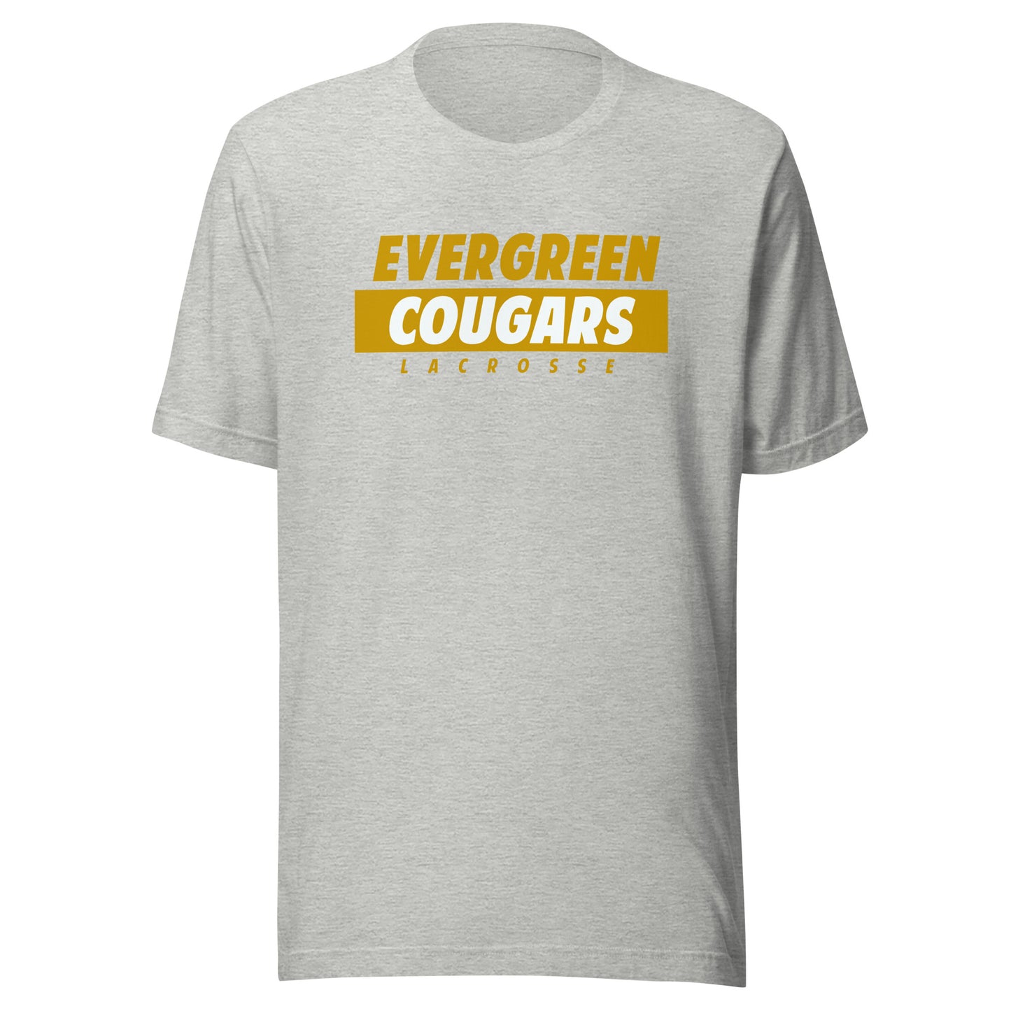 Adult Evergreen Cougars Lacrosse Bella + Canvas T-shirt