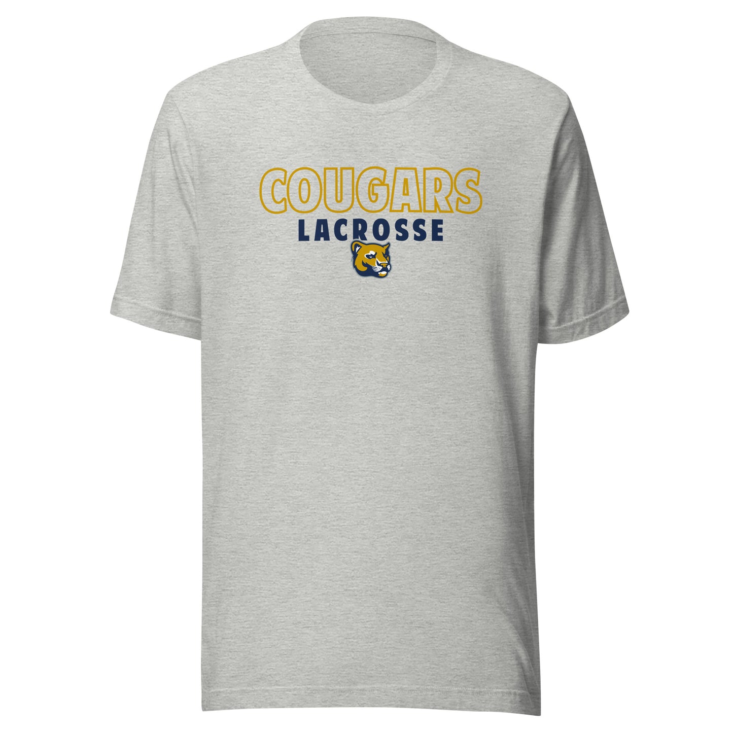 Adult Evergreen Cougars Lacrosse Bella + Canvas T-shirt
