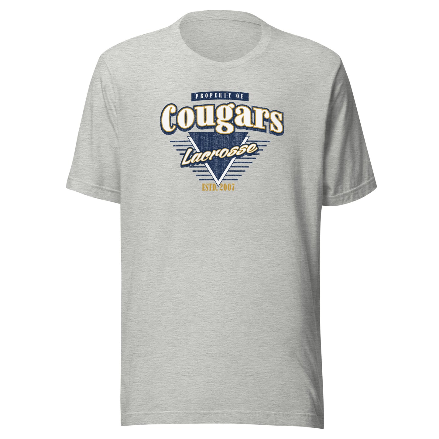 Adult Evergreen Cougars Lacrosse Bella + Canvas T-shirt