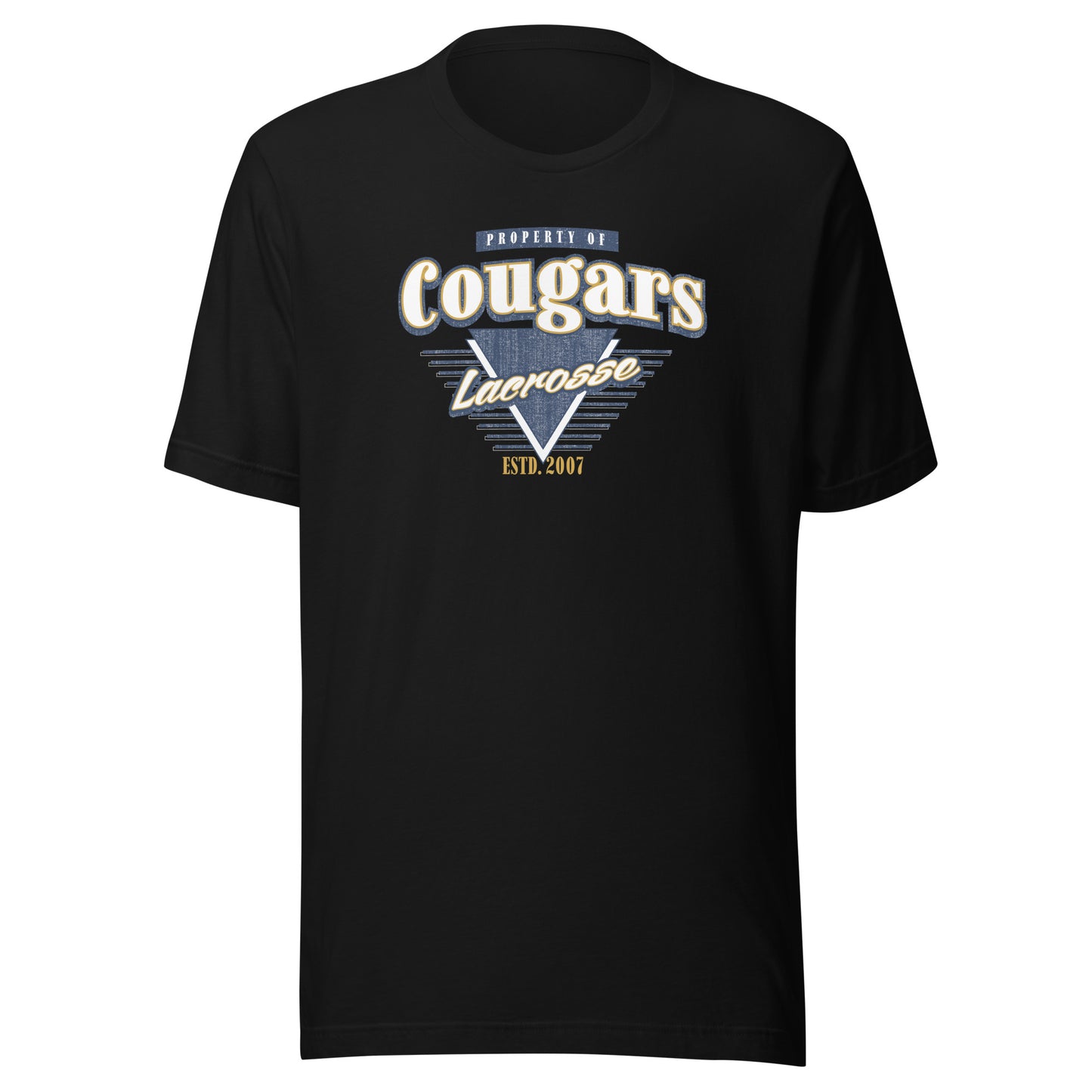 Adult Evergreen Cougars Lacrosse Bella + Canvas T-shirt