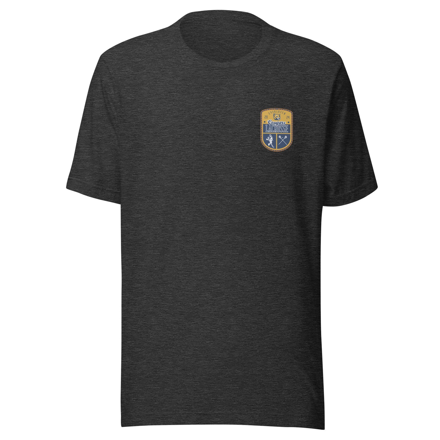 Adult Evergreen Cougars Lacrosse Bella + Canvas T-shirt