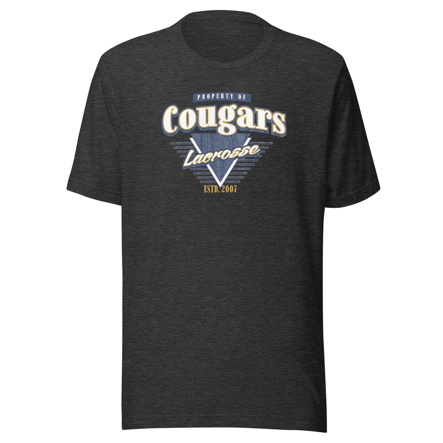 Adult Evergreen Cougars Lacrosse Bella + Canvas T-shirt