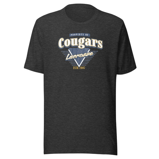 Adult Evergreen Cougars Lacrosse Bella + Canvas T-shirt