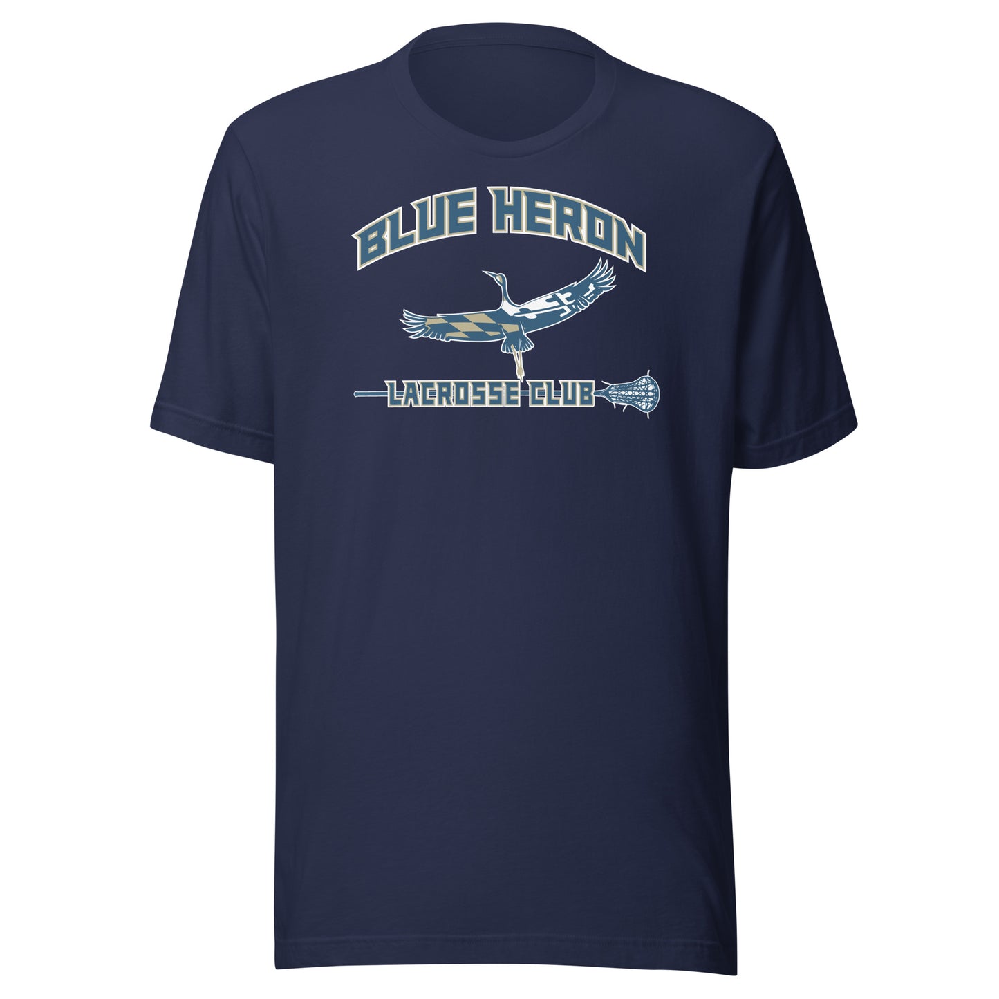 Adult Blue Heron Lacrosse Bella + Canvas T-Shirt