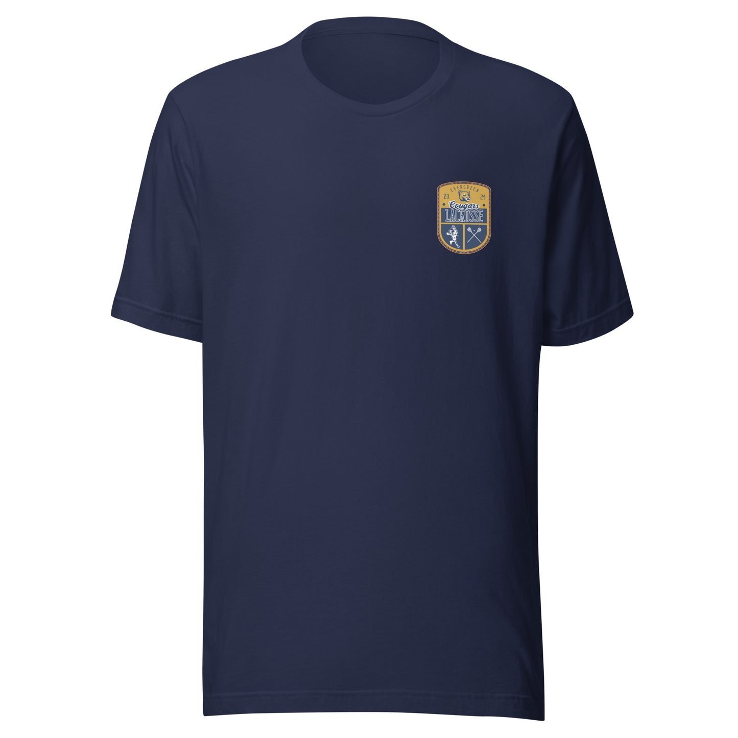 Adult Evergreen Cougars Lacrosse Bella + Canvas T-shirt