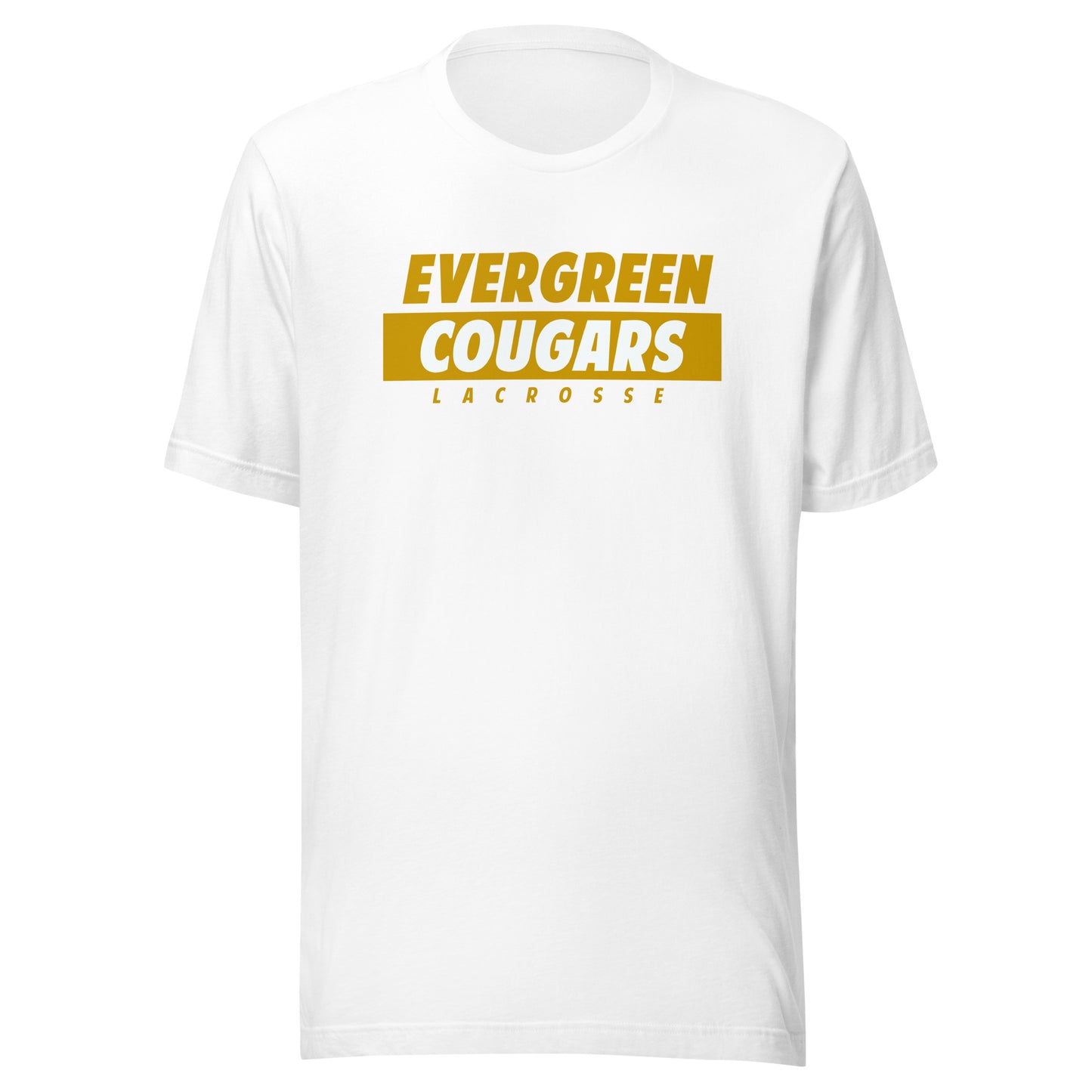 Adult Evergreen Cougars Lacrosse Bella + Canvas T-shirt