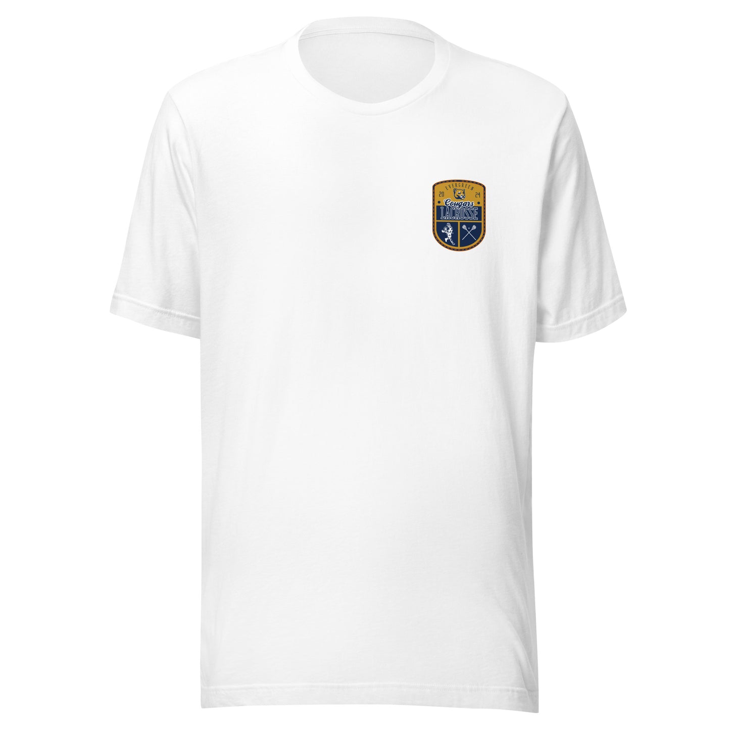 Adult Evergreen Cougars Lacrosse Bella + Canvas T-shirt