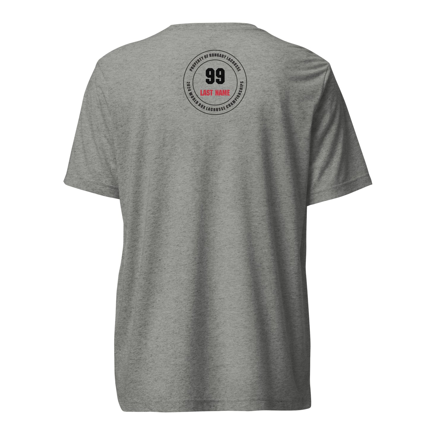 Adult Hungary Box Lacrosse 2024 Tri-Blend Shirt - Personalized