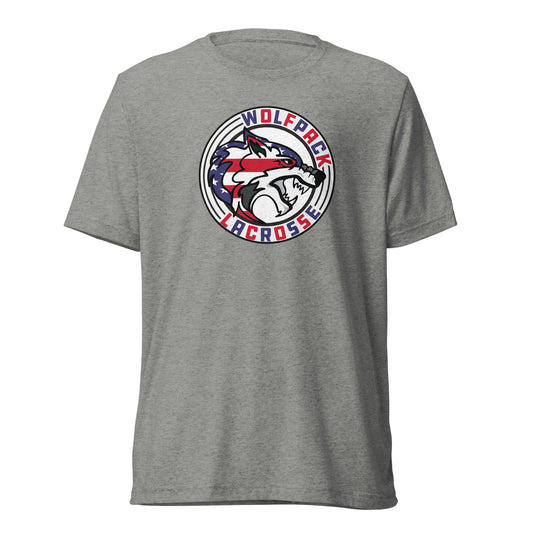 Adult Wolfpack Lacrosse USA Bella + Canvas Tri-Blend T-Shirt