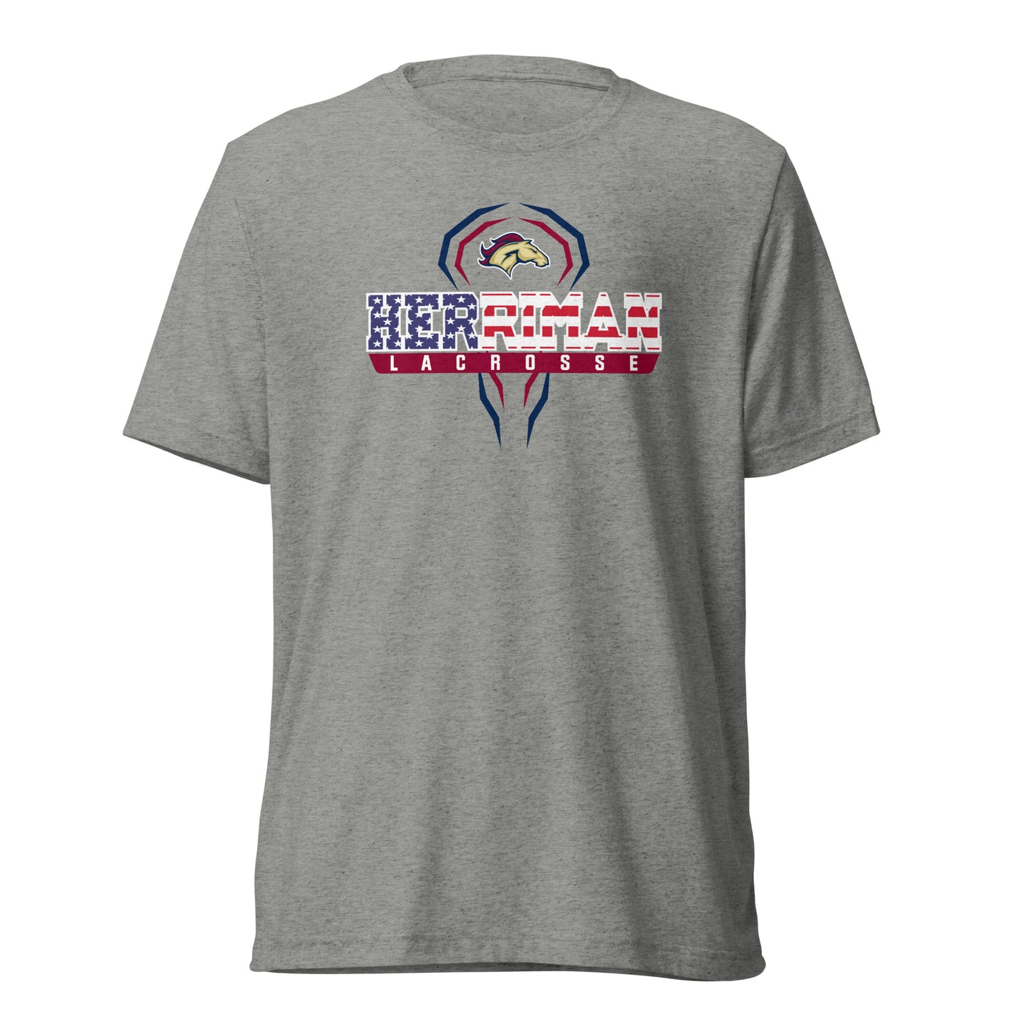 Adult Herriman Lacrosse USA Bella + Canvas Tri-Blend T-Shirt