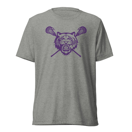 Adult Tiger Lax Bella + Canvas Tri-Blend T-Shirt
