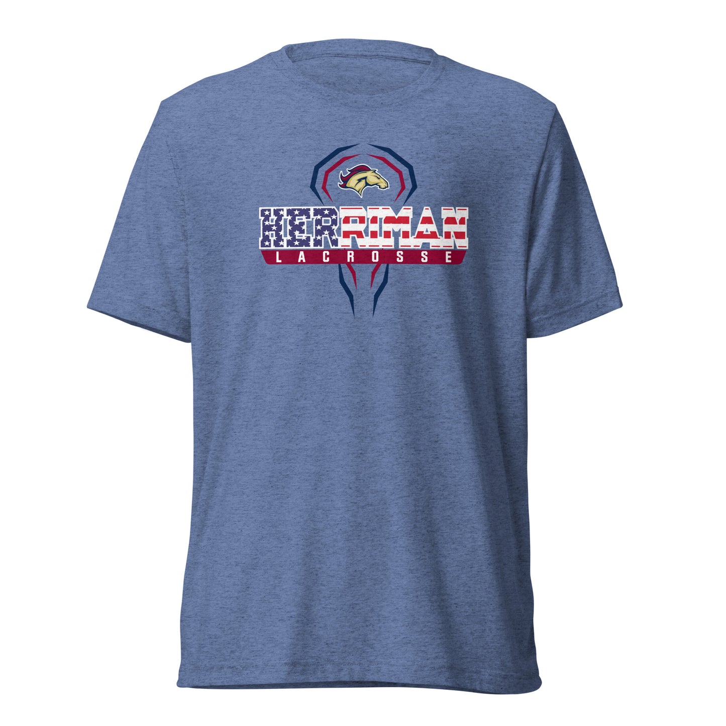 Adult Herriman Lacrosse USA Bella + Canvas Tri-Blend T-Shirt