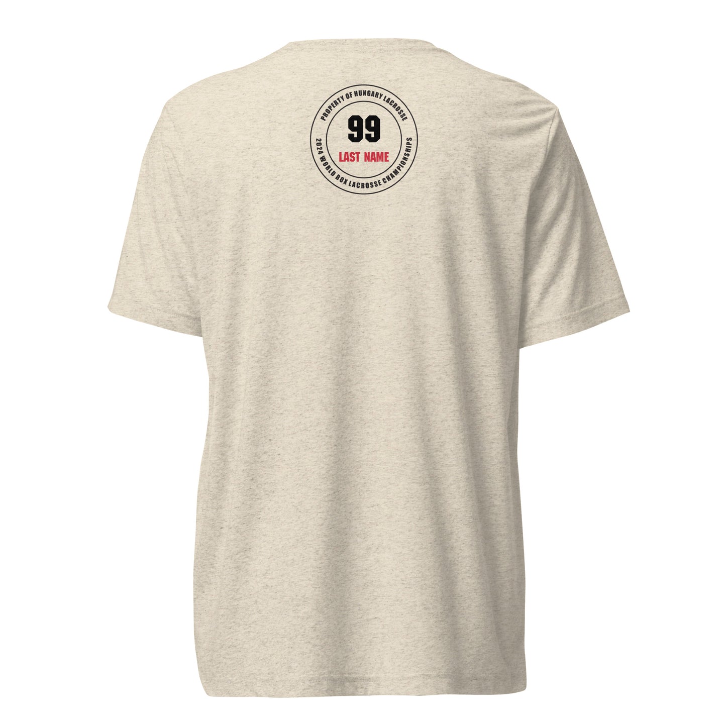 Adult Hungary Box Lacrosse 2024 Tri-Blend Shirt - Personalized