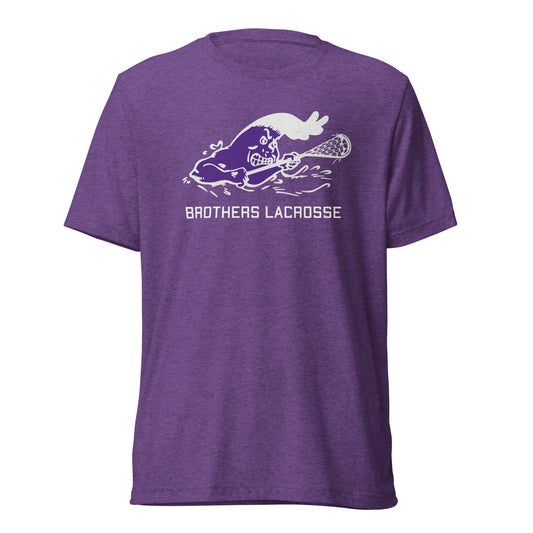 Adult Purple Wave Lacrosse Bella + Canvas Tri-Blend Tee