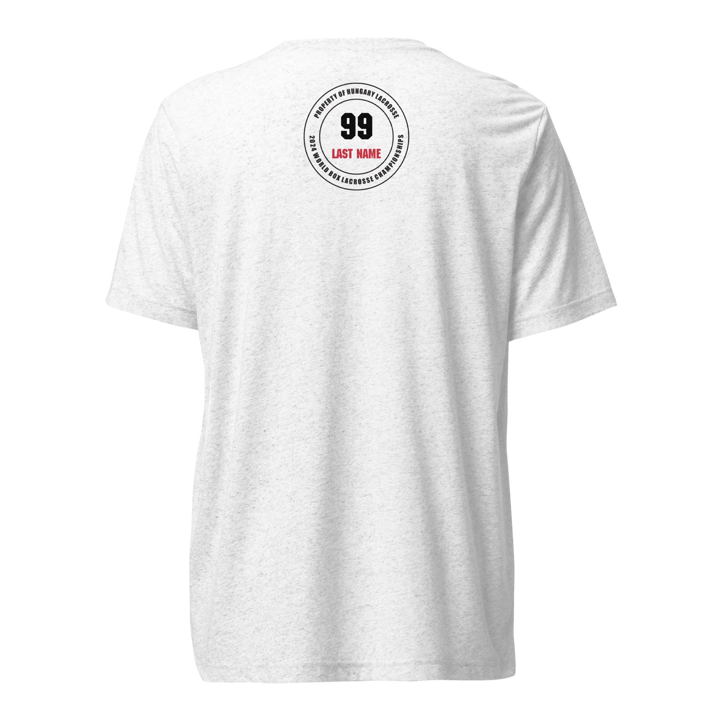 Adult Hungary Box Lacrosse 2024 Tri-Blend Shirt - Personalized