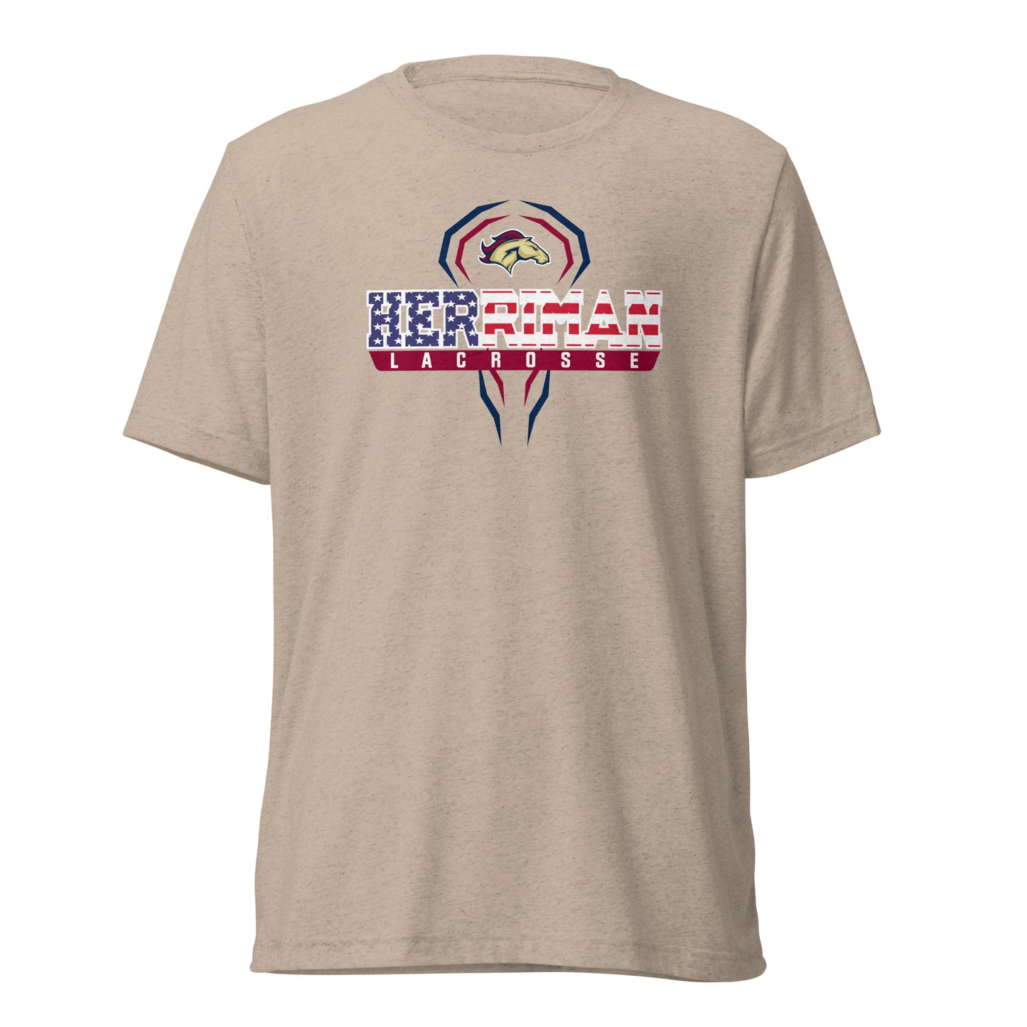 Adult Herriman Lacrosse USA Bella + Canvas Tri-Blend T-Shirt